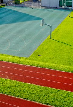 Running Track and basketball court