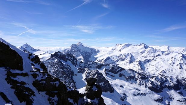 Titlis snow mountains in Engelberg, Lucerne, Switzerland