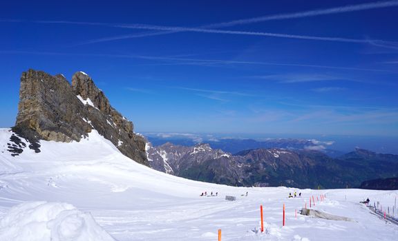 ski snow mountains park Titlis, Engelberg, Switzerland