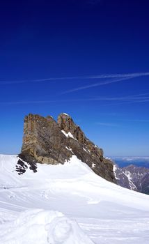 ski snow mountains park Titlis vertical, Engelberg, Switzerland