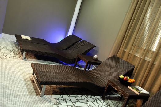 Gym - relaxation room with loungers