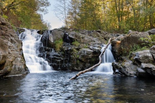Yacolt Falls at Moulton Falls Park in Washington State in Fall Season