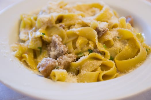 tagliatelle with porcini mushrooms