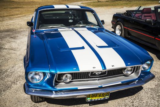 OLD ORCHARD BEAC, SEPTEMBER 26: Ford Mustang presented at the Motor Show on September 26, 2015 in Old Orchard Beach, Maine, USA