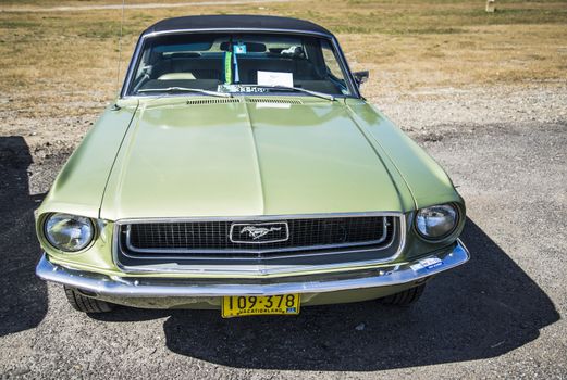 OLD ORCHARD BEAC, SEPTEMBER 26: Ford Mustang presented at the Motor Show on September 26, 2015 in Old Orchard Beach, Maine, USA