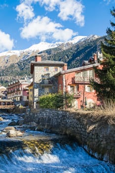 spring in a mountain creek village