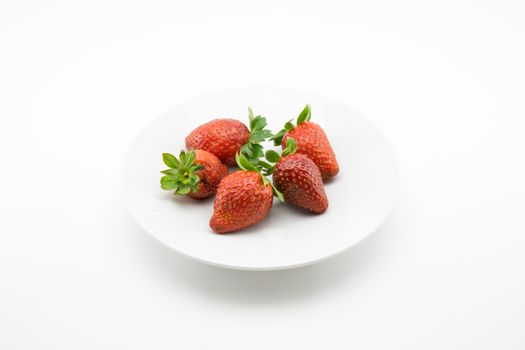 red strawberries freshly picked
