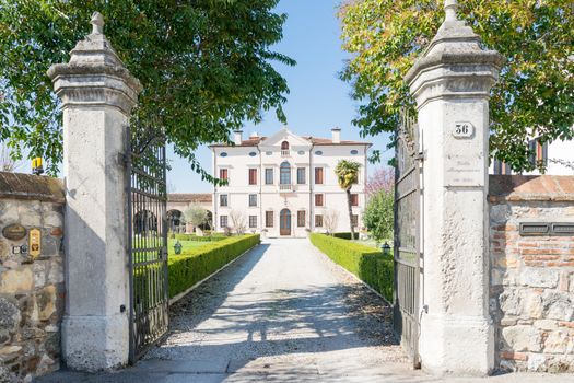 VERONA, ITALY - MARCH 29: Villa Bongiovanni open for a wedding fair on Verona Saturday, March 29, 2015. It was built in a neoclassical style in the eighteenth century by the Bongiovanni family.