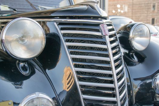 VERONA, ITALY - JANUARY 6: Classic vintage cars. Benaco Classic Autoclub organizes a gathering called "witch of the policeman" on Verona Tuesday, January 6, 2015. The proceeds are donated to charity.