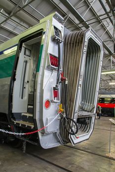 VICENZA, ITALY - DECEMBER 14: Workshop major repairs Trenitalia Vicenza celebrates the hundredth anniversary Sunday, December 14, 2014 and and for this open to citizens.