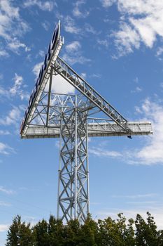 huge advertising sign tower