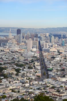 san francisco as seen from twin peaks viewpoint