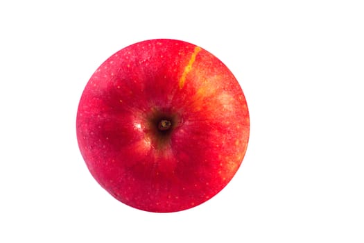 Red yellow apple isolate white background