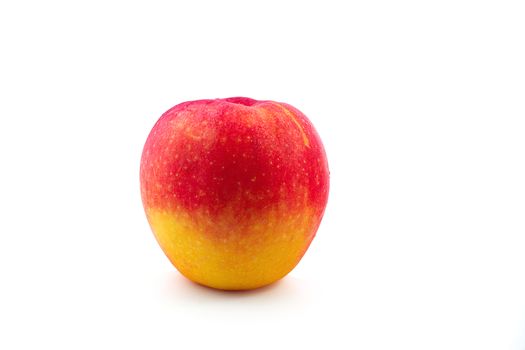 Red yellow apple isolate white background