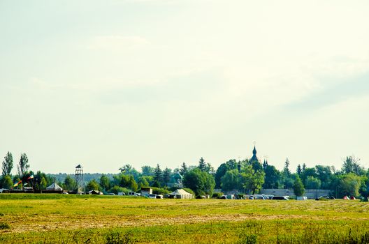 Landscape tent camp