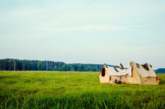 Landscape tent camp