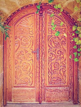  Wooden Door in Jaffa, Israel, Instagram Effect