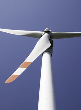 single wind turbine produces green clean energy