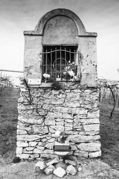 Italian traditional votive temple in the countryside.