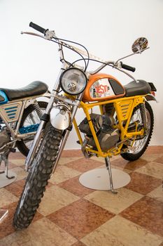 NEGRAR, ITALY - APRIL 6: Motoclub Valpolicella during the "Palio del Recioto" organizes an exhibition of vintage motorcycles in Negrar on Monday, April 6, 2015. Enthusiasts from all over Italy.