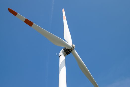 single wind turbine produces green clean energy