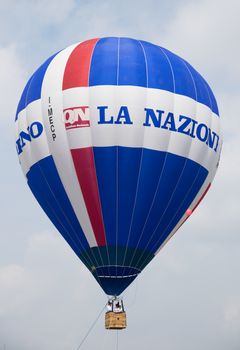 FERRARA, ITALY - SEPTEMBER 13: Ferrara ballon festival is a major annual gathering for fans of hot air balloons and paragliders on Ferrara Saturday, September 13, 2014.