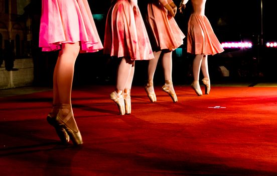 classical dance moves during an evening performance