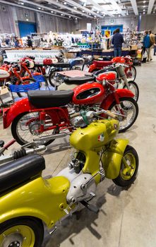 VERONA, ITALY - MAY 9: The municipality of Verona organizes a free gathering of sports and antique cars and motorcycles in Verona on Saturday, May 9, 2015.