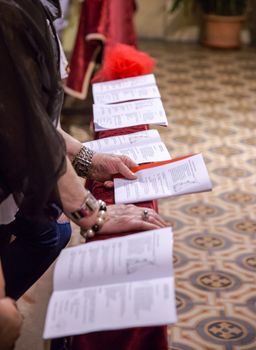 read the booklet during  a religious service