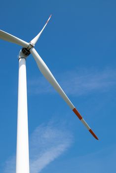 single wind turbine produces green clean energy