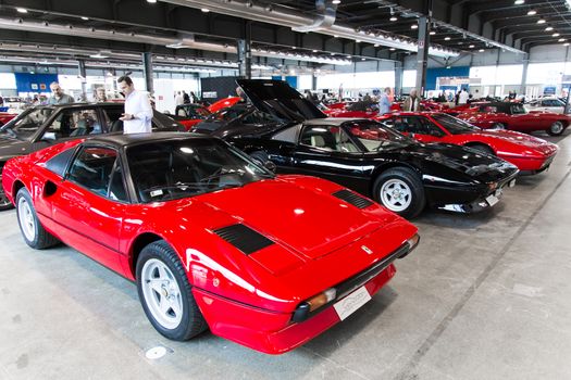 VERONA, ITALY - MAY 9: "Verona Legend Cars" is an important exhibition of cars in Verona on Saturday, May 9, 2015. Fans have the chance to see and buy the most beautiful cars in the world.