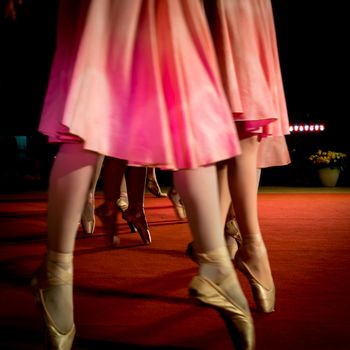 classical dance moves during an evening performance