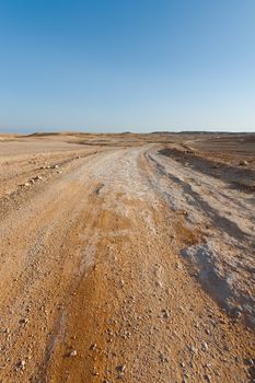 Dirt  Road in the Judean Desert on the West Bank 