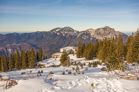 Summit station of the mountain Predigtstuhl, Bad Reichenhall, Germany