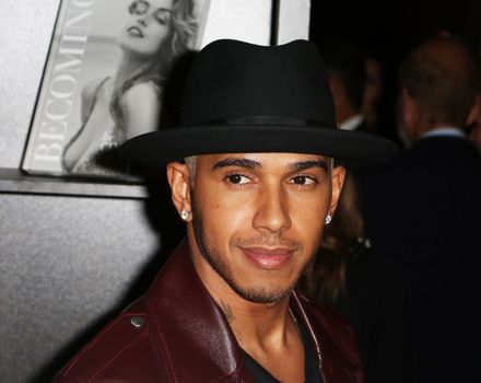 UNITED KINGDOM, London: Lewis Hamilton attends the joint launch of George Clooney's new tequila label, Casamigos Tequila, and Cindy Crawford's new book Becoming at the Beaumont Hotel in central London on October 1, 2015.