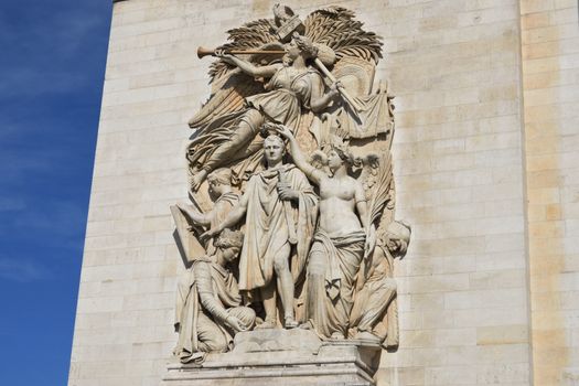 Carving on side of arc de triomphe