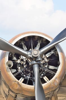 Detail of propellor and engine