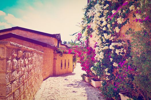  Sunny Day in the Old Restored Jerusalem, Instagram Effect 