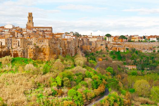 View of the Medieval City in Tuscany, Italy