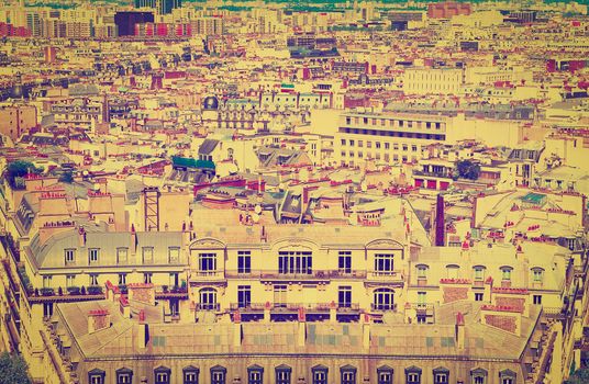  Panorama of Paris Rooftops, Instagram Effect