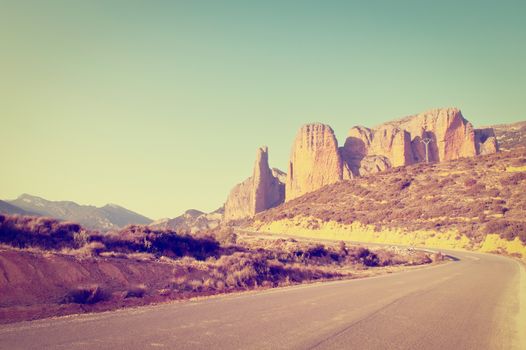  Mountain Road through the Canyon in Spain, Instagram Effect