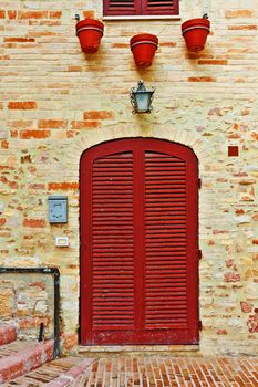 Wooden Italian Door in Historic Center