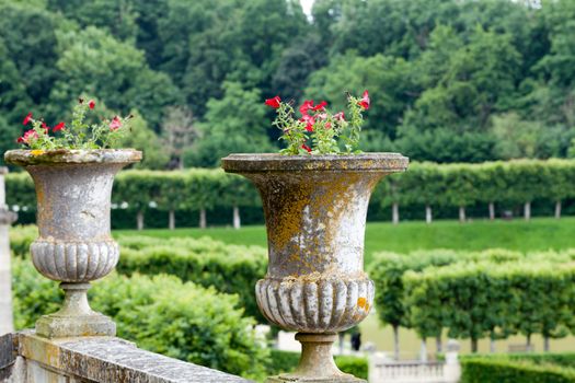 Splendid, decorative gardens at castles in France