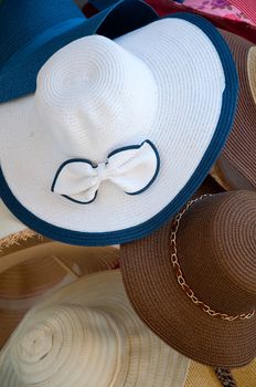 Different types and models of hats numerous colors