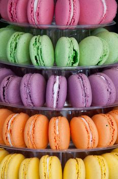 Macarones cookies of various colors