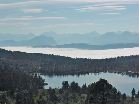 Beautiful countryside from Norway's west coast, close to the town of Molde.