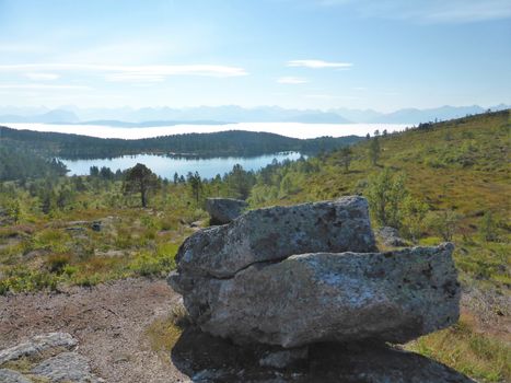 Beautiful countryside from Norway's west coast, close to the town of Molde.