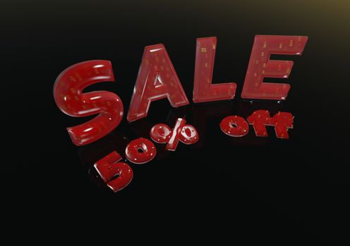 Glossy gold three-dimensional inscription SALE 50 percent off
