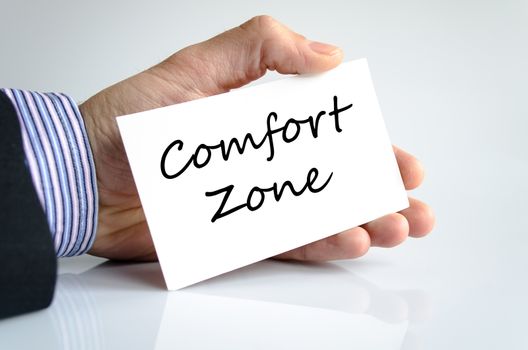 Comfort zone text concept isolated over white background