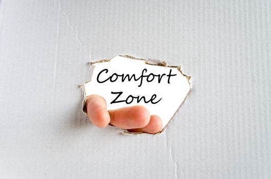 Comfort zone text concept isolated over white background